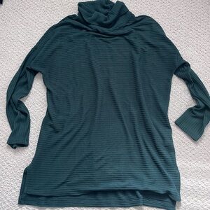 Time and Tru Deep Green Cowl Neck Sweater